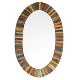 Nirvana Old Oval Reclaimed Wood Mirror Frame 120x 3 x 75Cm